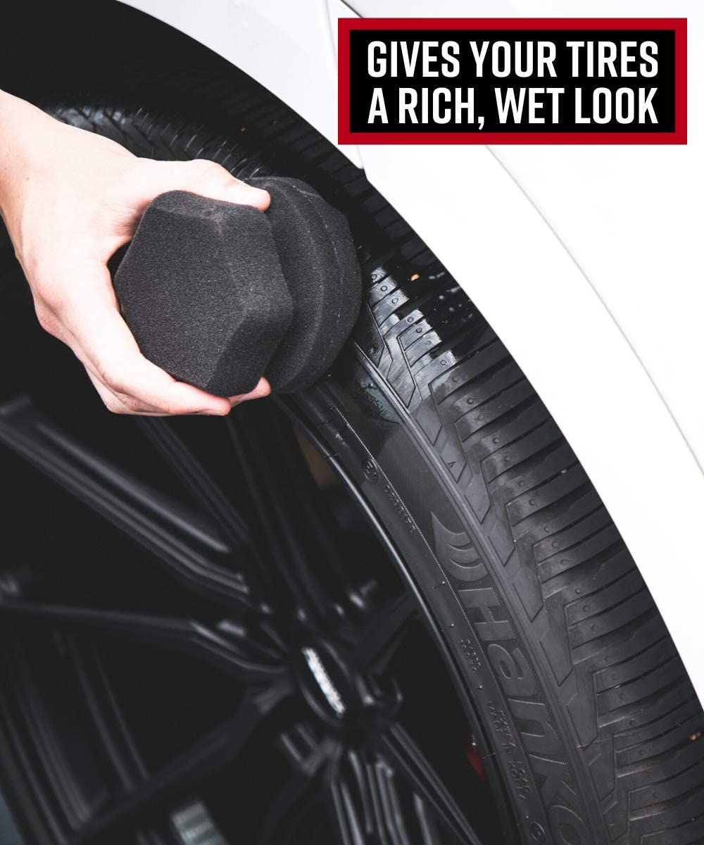 Adam's Tire Shine Combo - Spray Tire Dressing W/ SiO2 For Non Greasy Car Detailing - Image 4