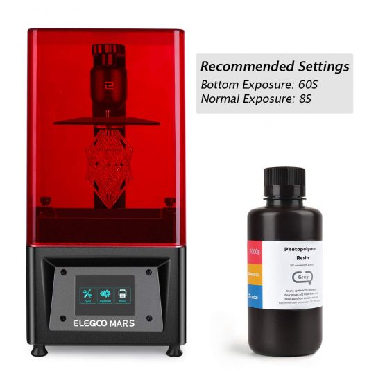 ELEGOO LCD UV 405nm ABS-Like 3D Printer Resin Rapid 3D Resin for LCD 3D Printer 1000g Photopolymer Resin Grey - Image 2