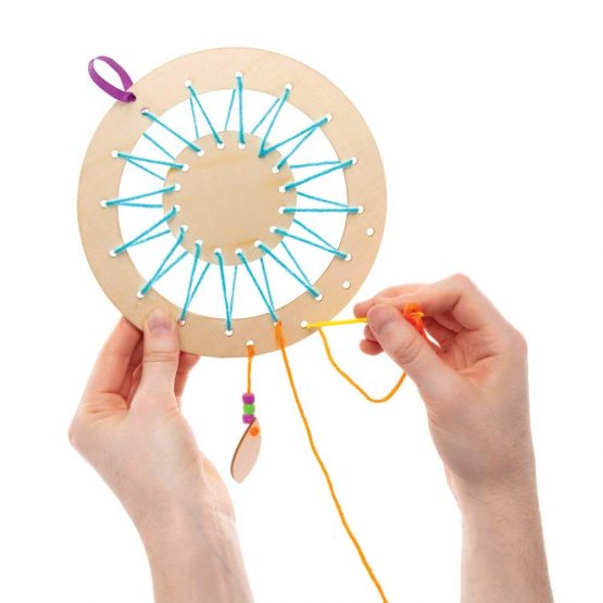 Baker Ross AW601 Wooden Dream Catcher Kit, Dreamcatchers for Kids to Make, Personalise and Display for Arts and Crafts Activities (Pack of 4) - Image 3