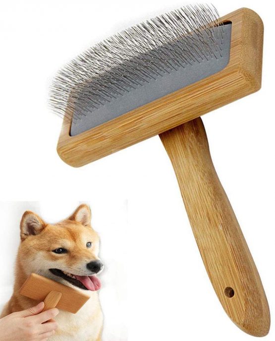 Aidiyapet Slicker Brushes for dogs, Dog brush for long hair, Pet Professional Shedding Grooming Tools Cat Long Pin Brush with Non-slip Handle,Suitable for Medium and Long Haired Dogs Cats