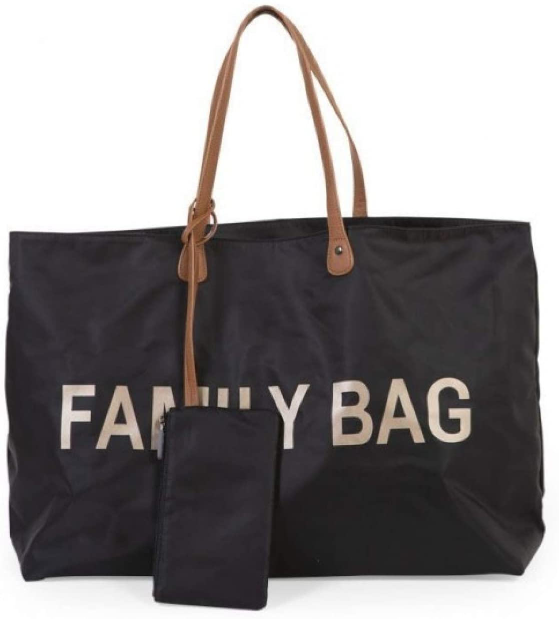 Childhome, Family Bag, Changing Bag, Travel/Weekend Bag, Large Capacity, Detachable pouch included, Black/Gold - Image 2