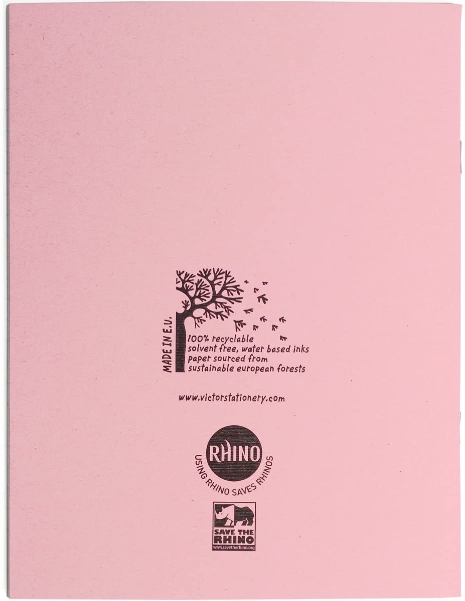 Rhino A5+ Exercise Books, 80-Page / 8mm Lined with Margin Paper Notebook, 10-Pack, 9 x 7 Writing Book - Image 4