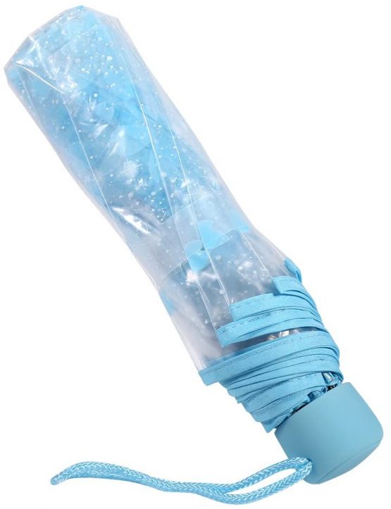 Zerodis 36 Inch Transparent Clear Foldable Umbrellas with Cherry Blossom for Wind and Heavy Rain - Image 2