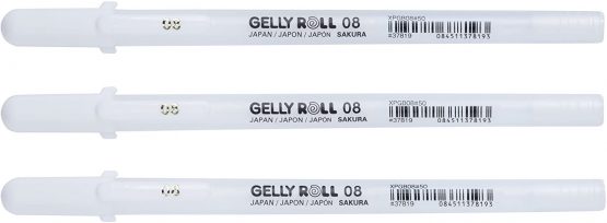 Gelly Roll Basic Set 3 Bright White Gel Pens Medium - Image 2