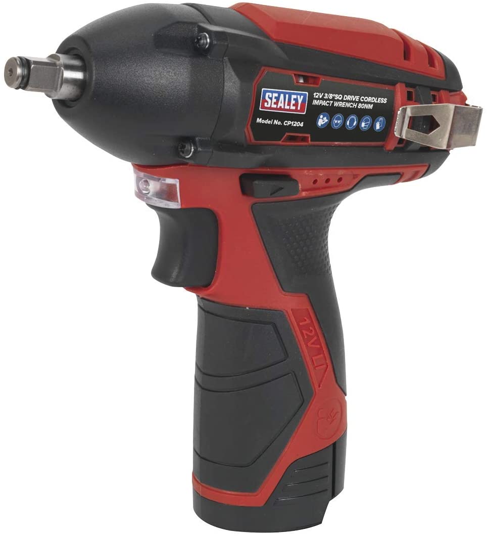 Sealey Cp1204 Impact Wrench 12V 3/8In Sq Drive 80Nm - Body Only, White, 3/8" - Image 2