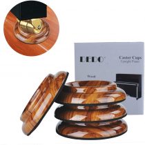 Set of 4, Upright Piano Pad Mats ABS Plastic Piano Caster Cups Gripper, 300kg Load Bearing Sturdy Durable, Rose Wood Grain