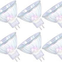 GMY MR16 Halogen Light Bulb 50W 12V GU5.3 Spotlight Dimmable 2 Pin Base 36° Beam Angle 3000K Warm White 4000 Hours Long Lifetime Dichroic 6 Pack