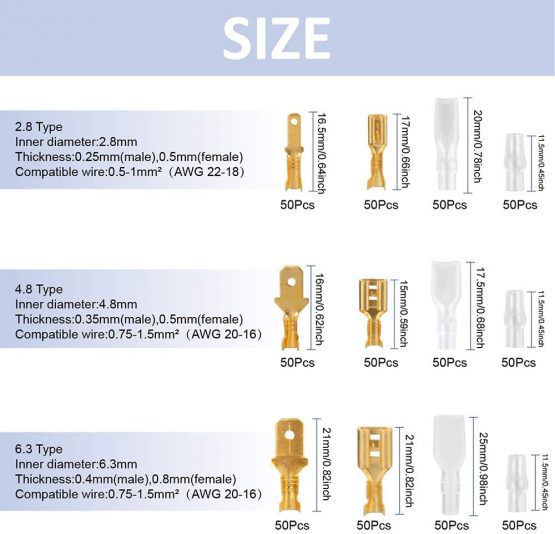 Crimping Tool Set, Preciva Cable Ratchet Crimping Plier with 300 Ferrule Terminal Connectors and 300 Transparent Cable Sleeves Support 0.5-1.5mm² Crimping(AWG22-16) - Image 3