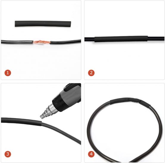 Eventronic ET1001 Heat Shrink Tubing Electric Insulation Heat Shrink Wrap Cable Sleeve 5 colors 12 sizes, 560 Pcs - Image 4