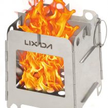 Lixada Portable Camping Stove Folding Camping Stove Wood Stove Lightweight Pocket Stove Backpacking Stove (type1)
