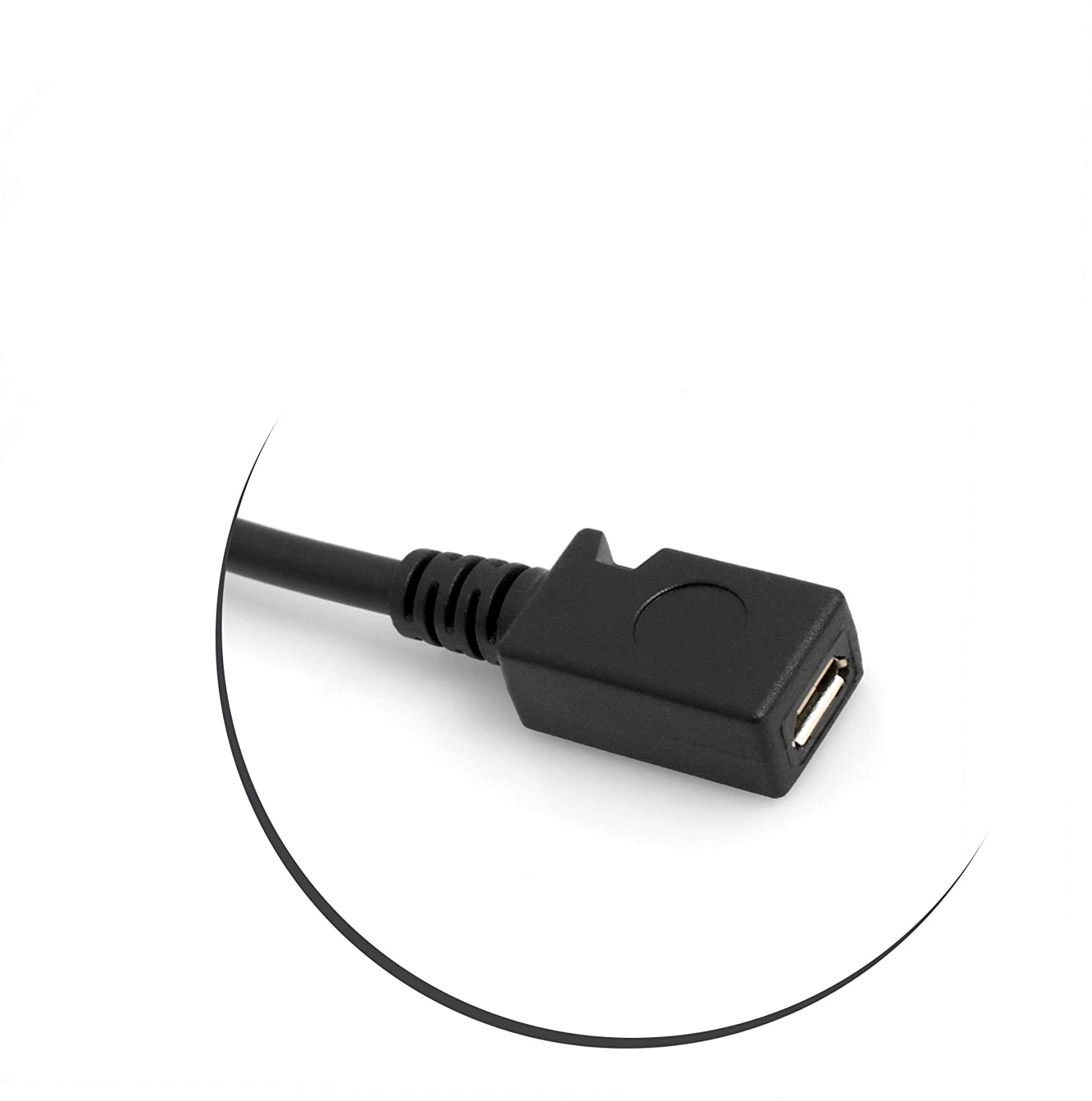 System-S Micro USB 90° Down Angle to Micro USB Adapter Cable Data Cable Charging Cable Extension 27 cm - Image 3