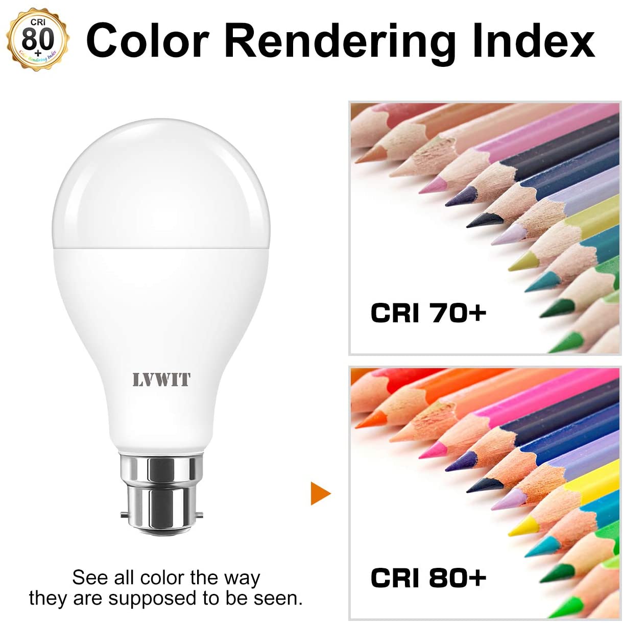 LVWIT B22 LED Bulbs,16W B22 Bayonet Light Bulbs Equivalent to 126W Incandescent Bulb,Cool White 6500K,1900LM Super Bright Daylight,BC GLS Bulbs Energy Saving,Non-dimmable,140mm x 71mm,Pack of 6 - Image 4