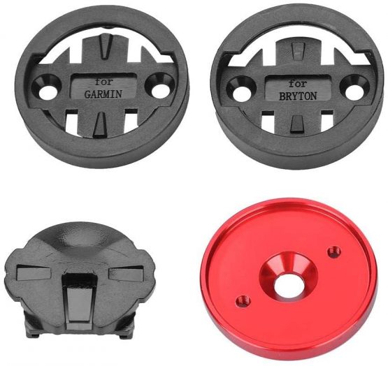 Bike Stem Odometer Holder, Mountain Road Bike Computer Holder Stem Top Cap Stopwatch GPS Speedometer Mount (Red) - Image 3