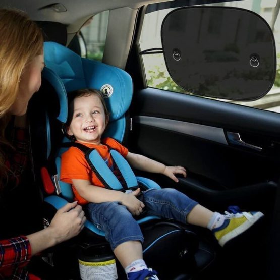 AumoToo Car Sun Shade, 2 Pack Car Side Window Sunshades Universal Baby Sun Shades Blocking Harmful UV Rays Sun Glare Heat for Baby Kids Pets, 44cm*36cm (Suction cup Stick) - Image 2