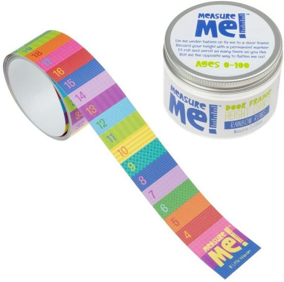 Measure Me! Roll-up Door Frame Height Chart for Kids - Rainbow Rows