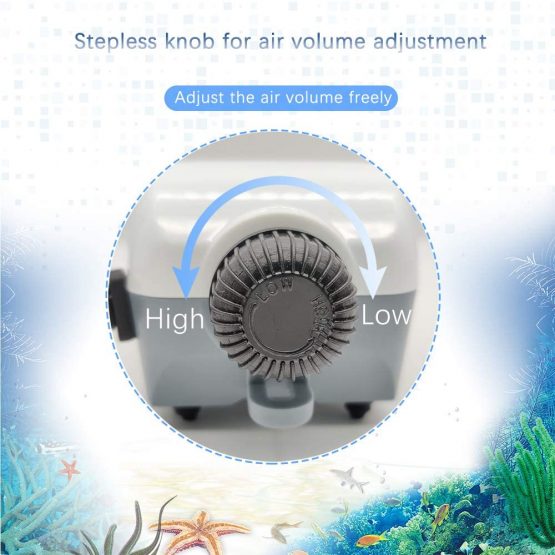 HITOP Aquarium Air Pump with Accessories, Whisper Aerator, Silent Oxygen Pump for Fish Tank 30L to 400 Litres (White) - Image 4