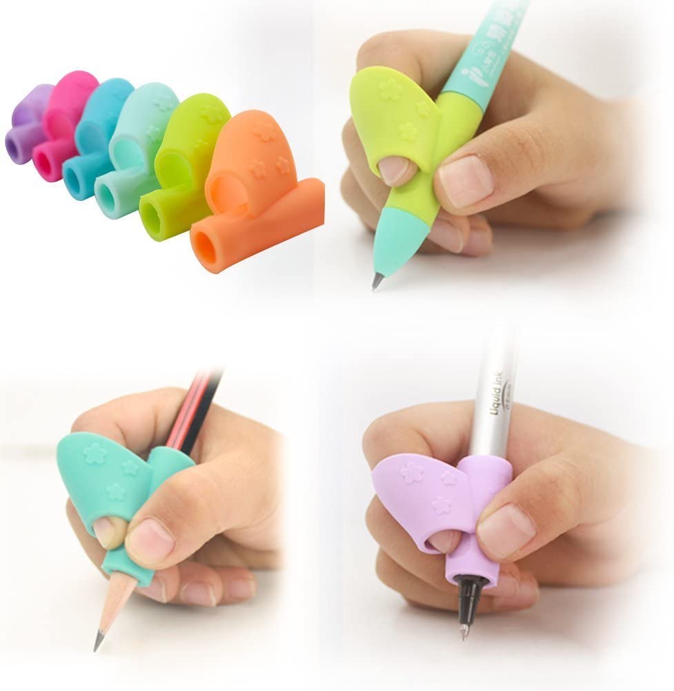 CCMART Pencil Grip, 3PCS/Set Children Pencil Holder Silicone Pen ...