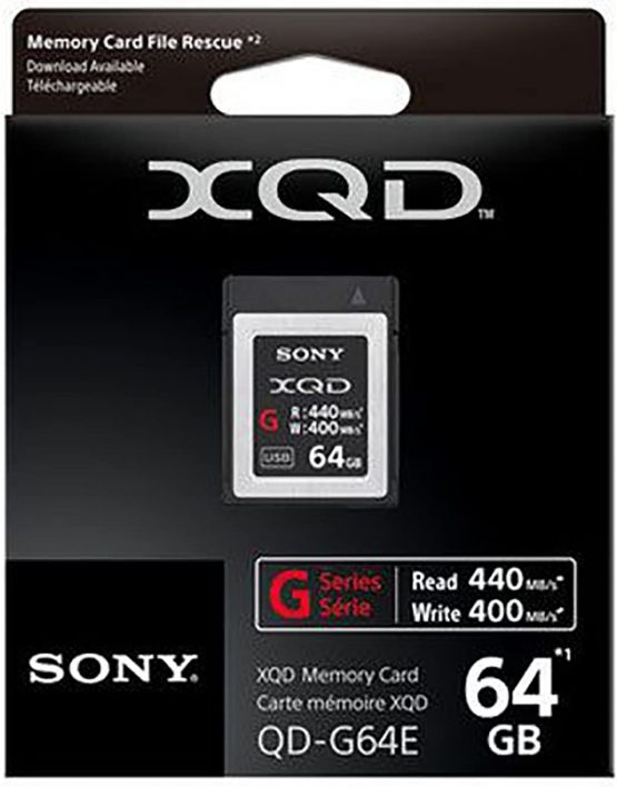 Sony 64GB XQD Flash Memory Card - High Speed G Series ( Read 440MB/s and Write 400MB/s) - QDG64E, Black, Silver - Image 2