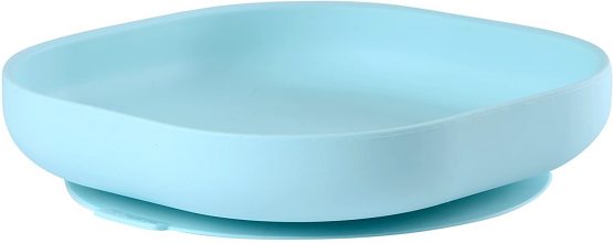 Béaba - Silicone Feeding Suction Plate - for Babies and Children - Blue