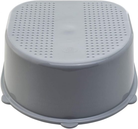 Rotho Babydesign Kids' Stool, Non-Slip Base and Feet, Bella Bambina, Stone-Grey, 20024 0286 - Image 2