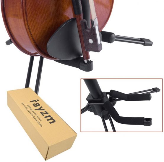 Rayzm Violin Stand with Bow Holder, Adjustable Portable Folding Tripod Metal Stand for Violin / Ukulele / Mandolin, Easy to Assemble and Disassemble. - Image 4