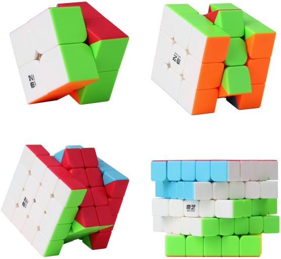 ROXENDA Magic Cube set, Stickerless 2x2 3x3 4x4 5x5 Cube Set with Gift Box, Secret Tutorial for Puzzle Cubes -2X2 3X3 4X4 5X5 Coloful - Image 3