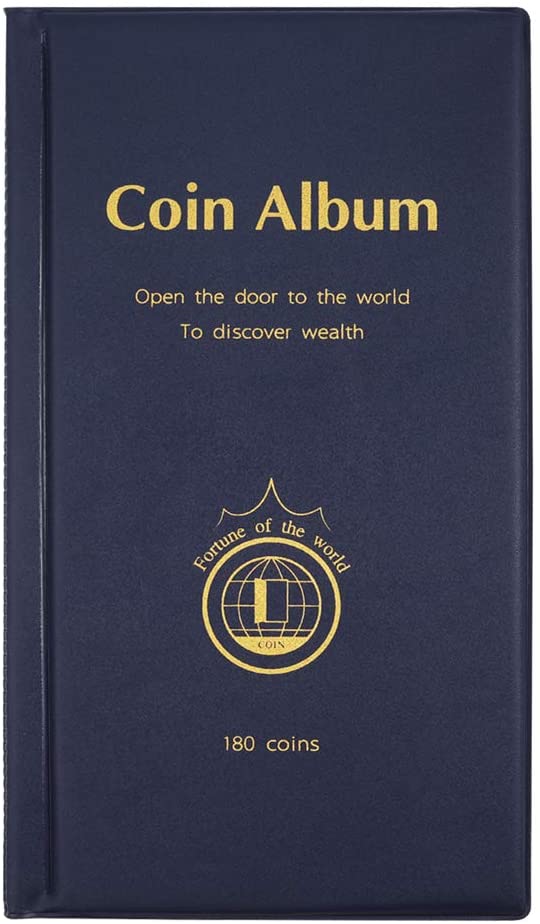 MULOVE 180 Pockets Coin Collectors Album, 50P Coin Collectors Storage