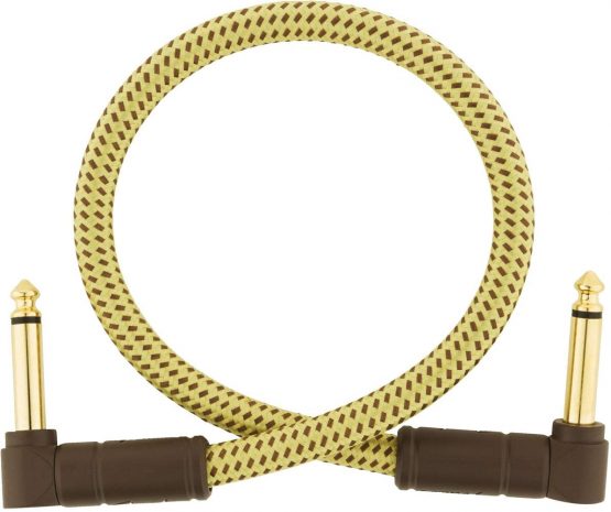 Fender 990820097 Deluxe Series Patch Cable - 1 ft – ANG/ANG – Tweed - Image 3