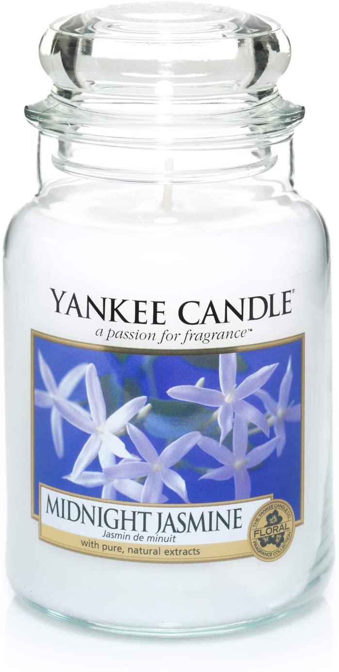 Yankee Candle Scented Candle Midnight Jasmine Large Jar Candle Burn