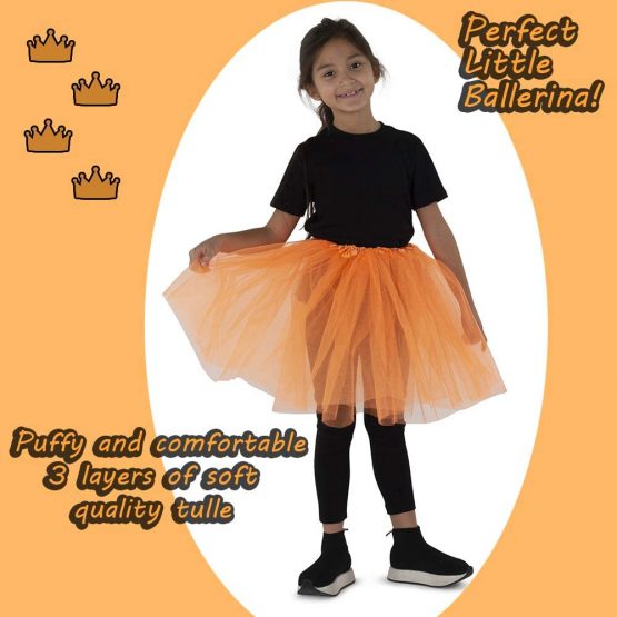 Dress Up America Tutus for Girls - Pack of 5 Different Colored Tulle Layered Tutu Skirts - Image 3