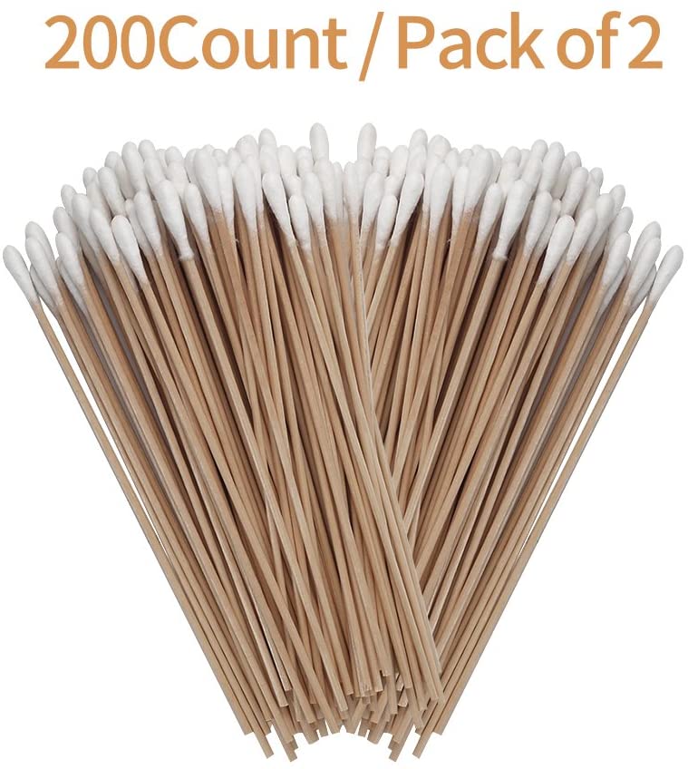 6 Inch Long Cotton Buds, 200pcs Extra Long Handle Ear Buds Cotton Swabs Earbuds for Cleaning Makeup, Polishing Jewelry, Arts and Crafts - Image 3