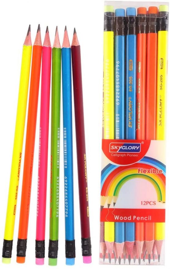 12 pieces HB Pencils-Pencil HB with rubber,with 2.65mm Tip for School ...