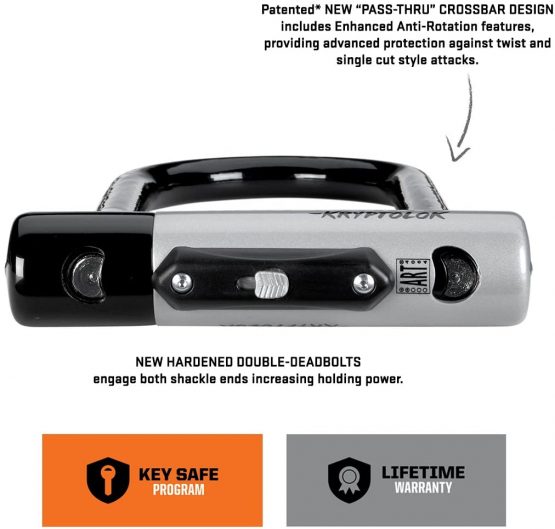 Kryptonite Kryptolock Series 2 Mini-7 Bicycle Lock w/4-Foot Kryptoflex Double Looped Cable - Image 3