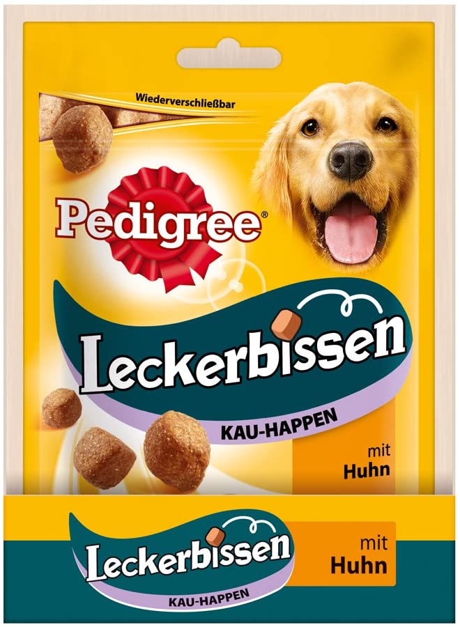 PEDIGREE Treats Chew Happen Portion Bag with Chicken and Duck Flavour 6 x 130 g, 780 g (Pack of 1)