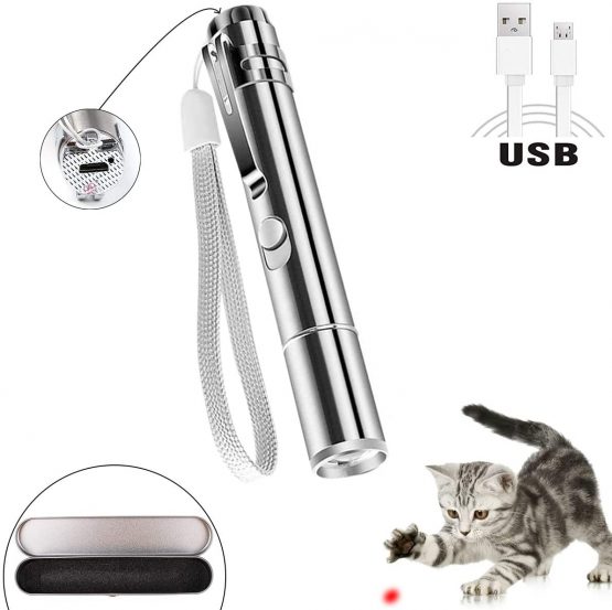 Makerfire 2 in 1 Cat Interactive Toy Dog Cat Catch Exercise Chaser Toy Pet Scratching Training Tool with USB Cable