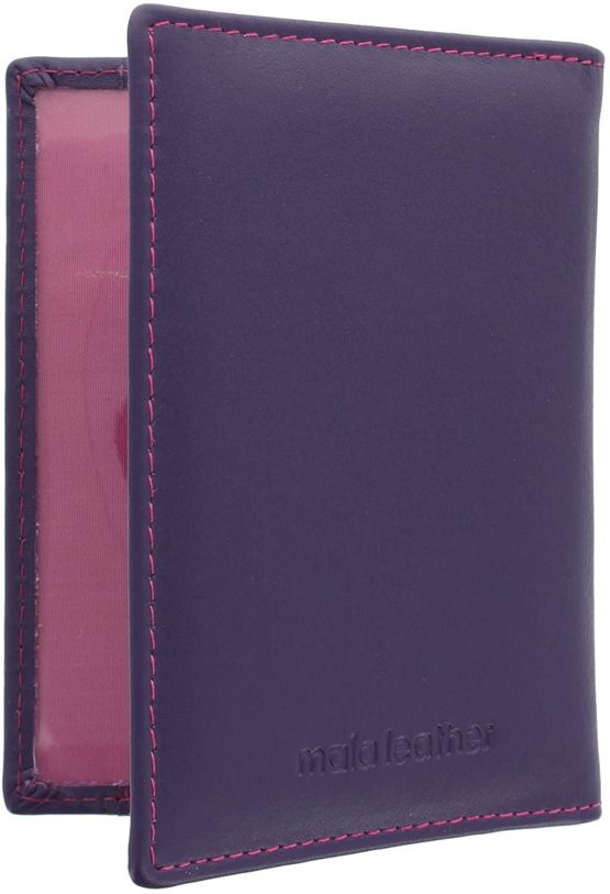 Mala Leather Odyssey Soft Leather Travel Pass/Oyster Card Holder 555_14 Purple - Image 3