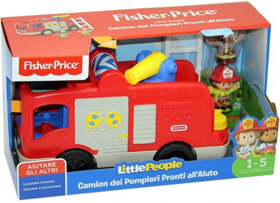 Little People Fire Truck Playset Toy for Children 1+ Years, Multicoloured, FPV32