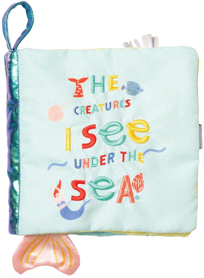 Manhattan Toy Under The Sea Soft Baby Activity Book with Squeaker Fish,Multicolor,Small