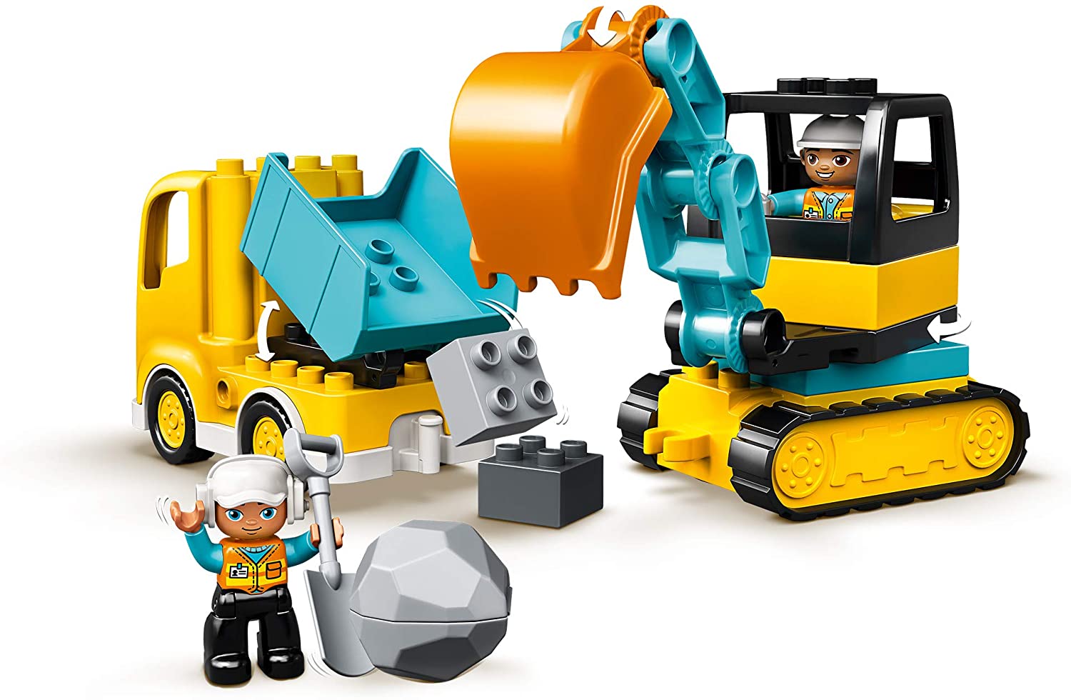 LEGO DUPLO Truck and Tracked Excavator Toy for 2+ Year Old Toddlers, Boys & Girls - Image 2