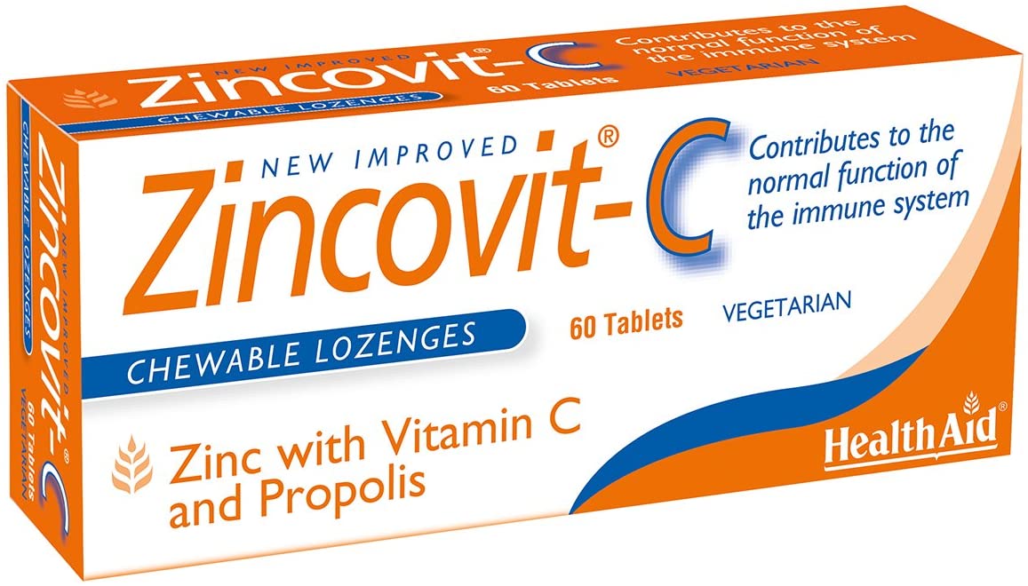 HealthAid Zincovit C - 60 Tablets, White, 60 count (Pack of 1)