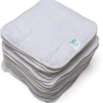 Cheeky Wipes - 25 Washable Cotton Terry Cloth Wipes, 15x15cm White Reusable Towelling Wipes, Extra Soft & Perfect For Nappy Changes | Eco Friendly