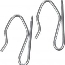 The Bead Shop Heavy Duty Zinc Metal Drapery Pin Hooks (50 Pack) for Pencil Pleat Curtains