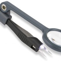 Carson MG-88 MagniGrip LED Lighted 4.5x Magnifier with Fine Point Tweezers