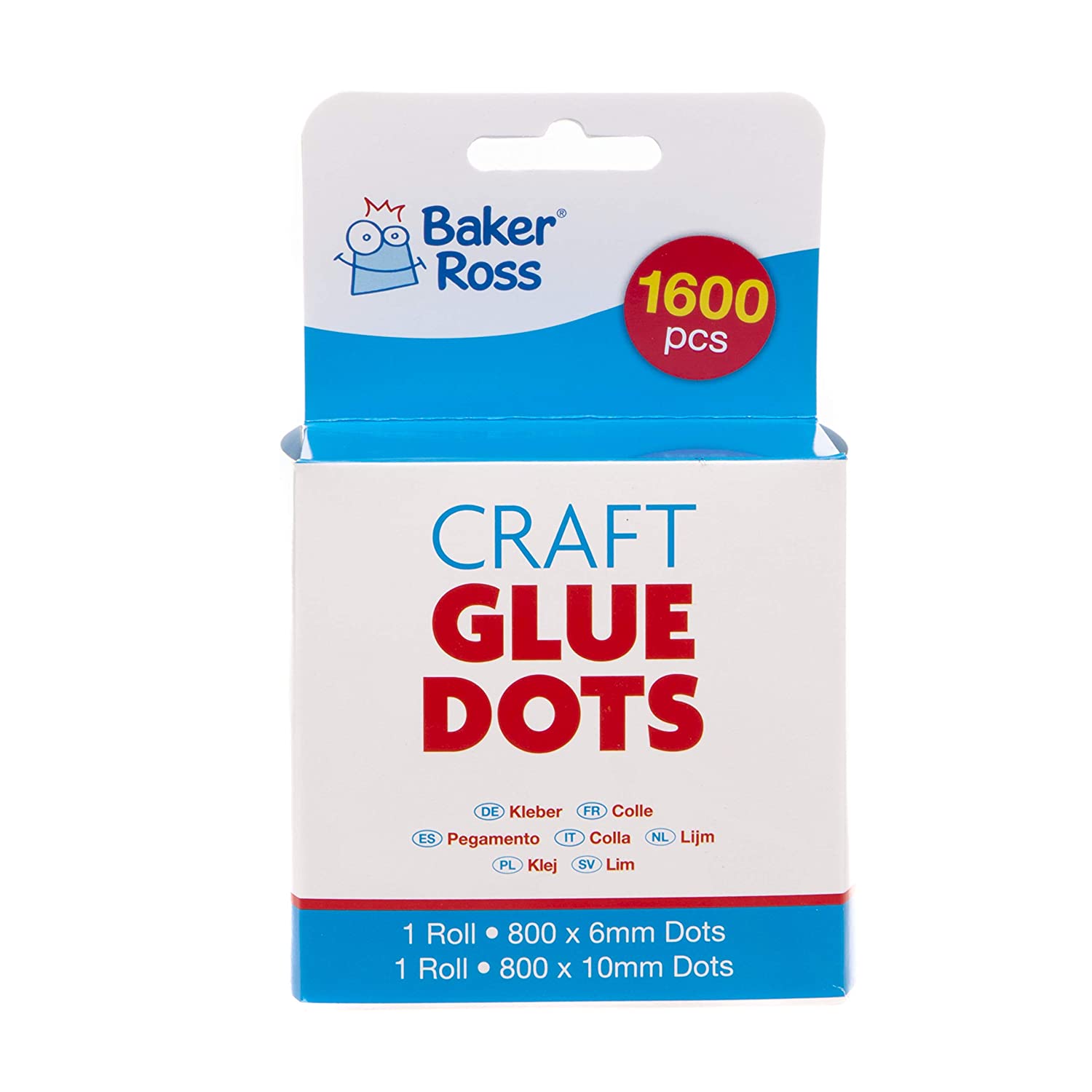 Baker Ross AW789 Craft Glue Dots Classpack (Box of 1600), Cream - Image 3