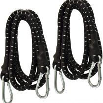60" Bungee Rope with Carabina Hooks Cords Shock Elastic Clips x 2 TE821