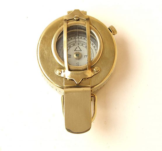 Nautical Vintage Military Navigational Marine Brass Compass 2.5 Pocket Antique Device - Image 2