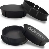 SkinoEu® 4 x 60mm 3D Gel Car Wheel Centre Universal Rims Hub Center Caps Vehicle Auto Tuning Emblem Black C 0
