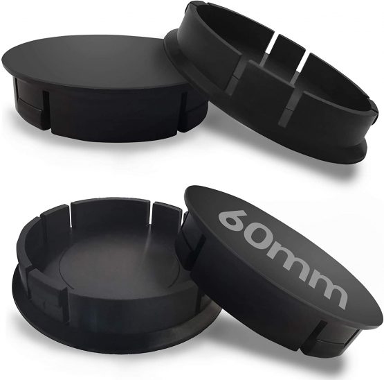 SkinoEu® 4 x 60mm 3D Gel Car Wheel Centre Universal Rims Hub Center Caps Vehicle Auto Tuning Emblem Black C 0