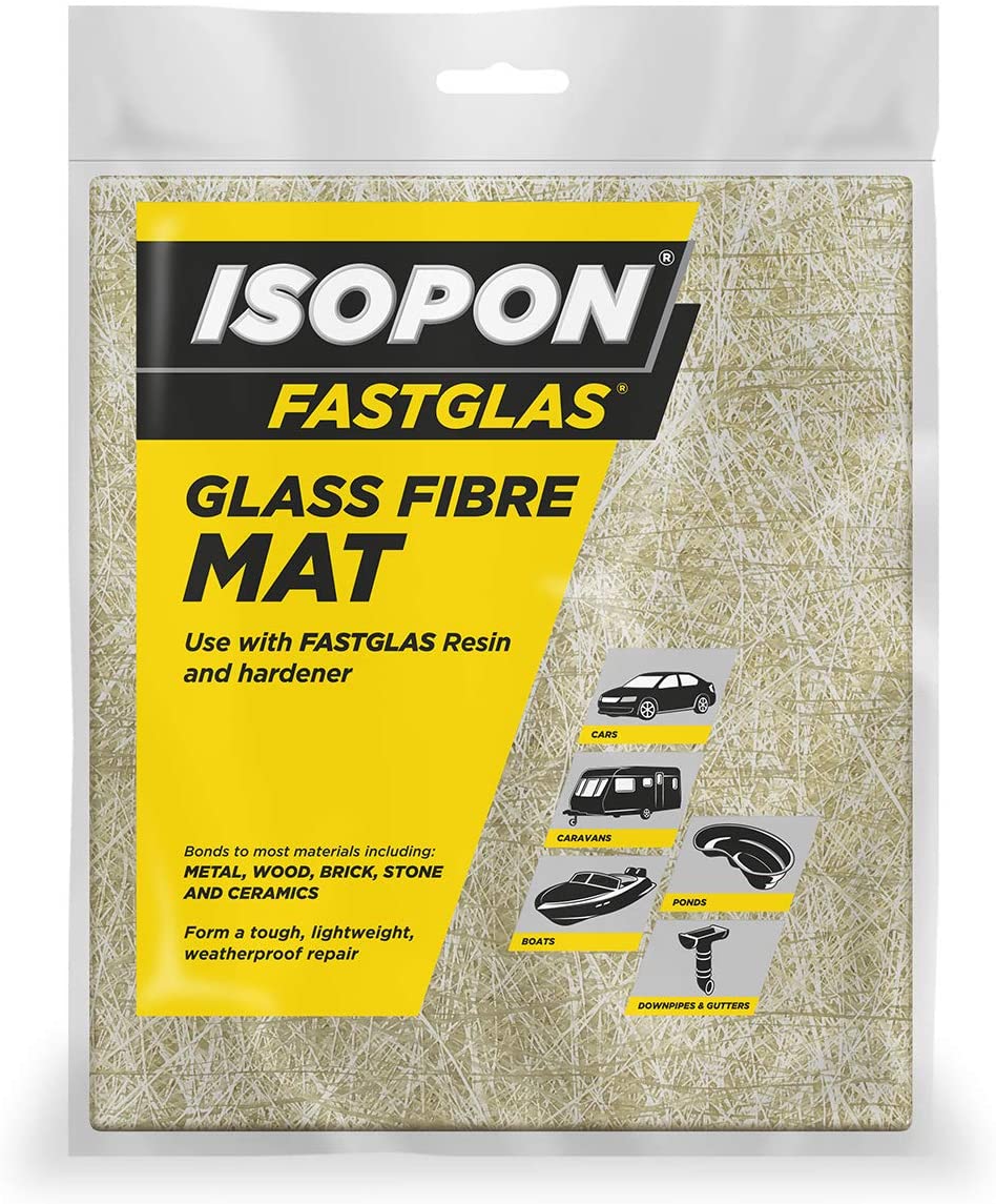 U-POL Isopon Fastglas Laminating Glass Fibre Mat 0.55 m2, White, 0.18