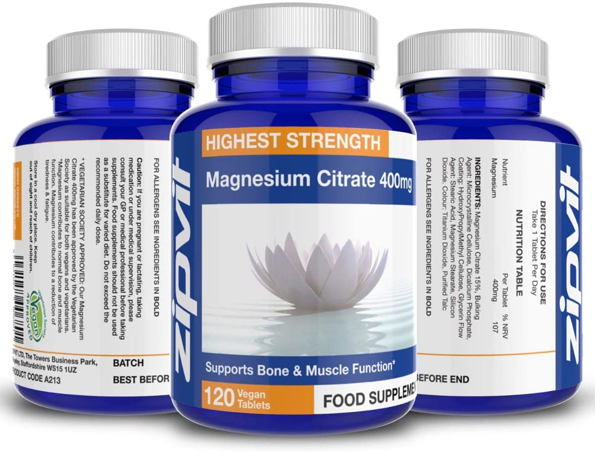 Zipvit Magnesium Citrate 1400mg, Provides 400mg Elemental Magnesium - Image 3